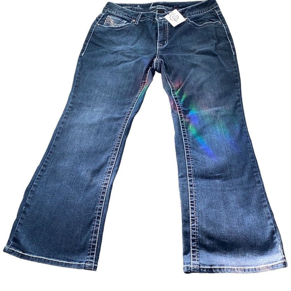 Lane Bryant NWT Bootcut Midrise Jeans Indigo 14 Short 29” Inseam